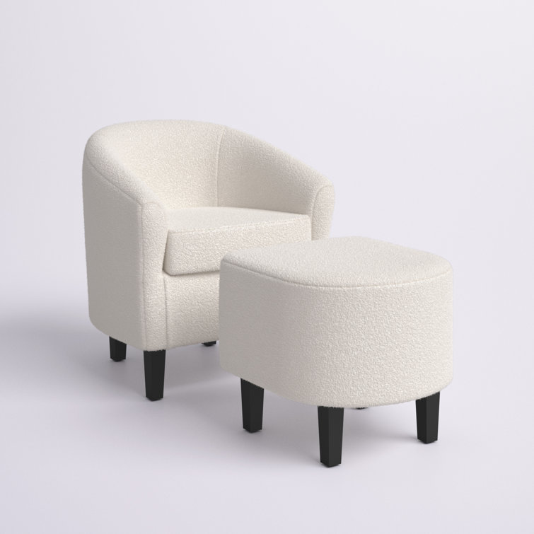 Adisen cloud barrel chair 2024 and ottoman